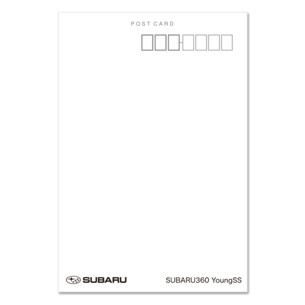 SUBARU車 線画ポストカード（名車コレクションver.1）
