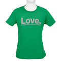 SUBARU of Americaのタグライン「LOVE」のレディースTシャツ